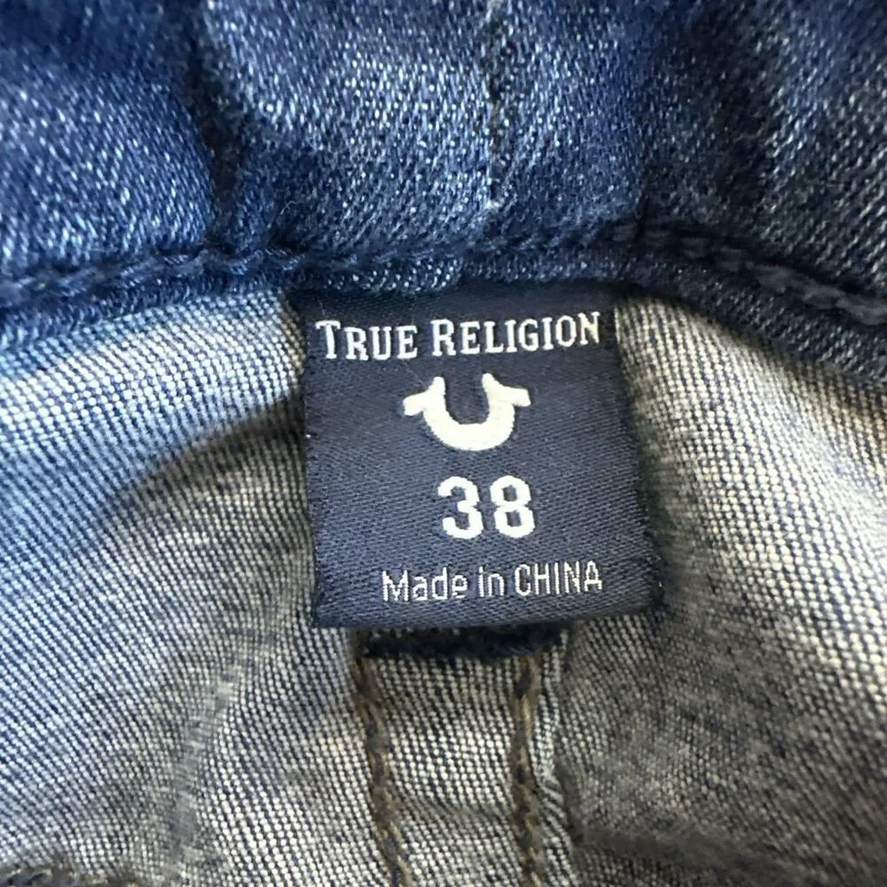 True‎ Religion Jeans Men’s Size 38X35 Rocco Blue Denim Preppy Relaxed Skinny